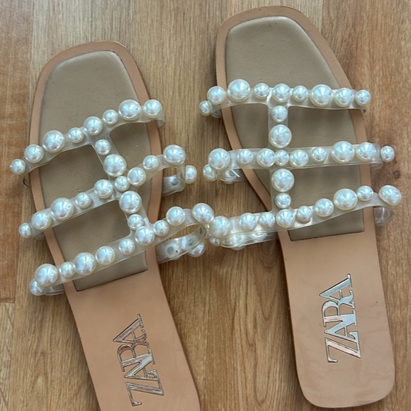 Zara Shoes - Zara Pearl Flat Sandals